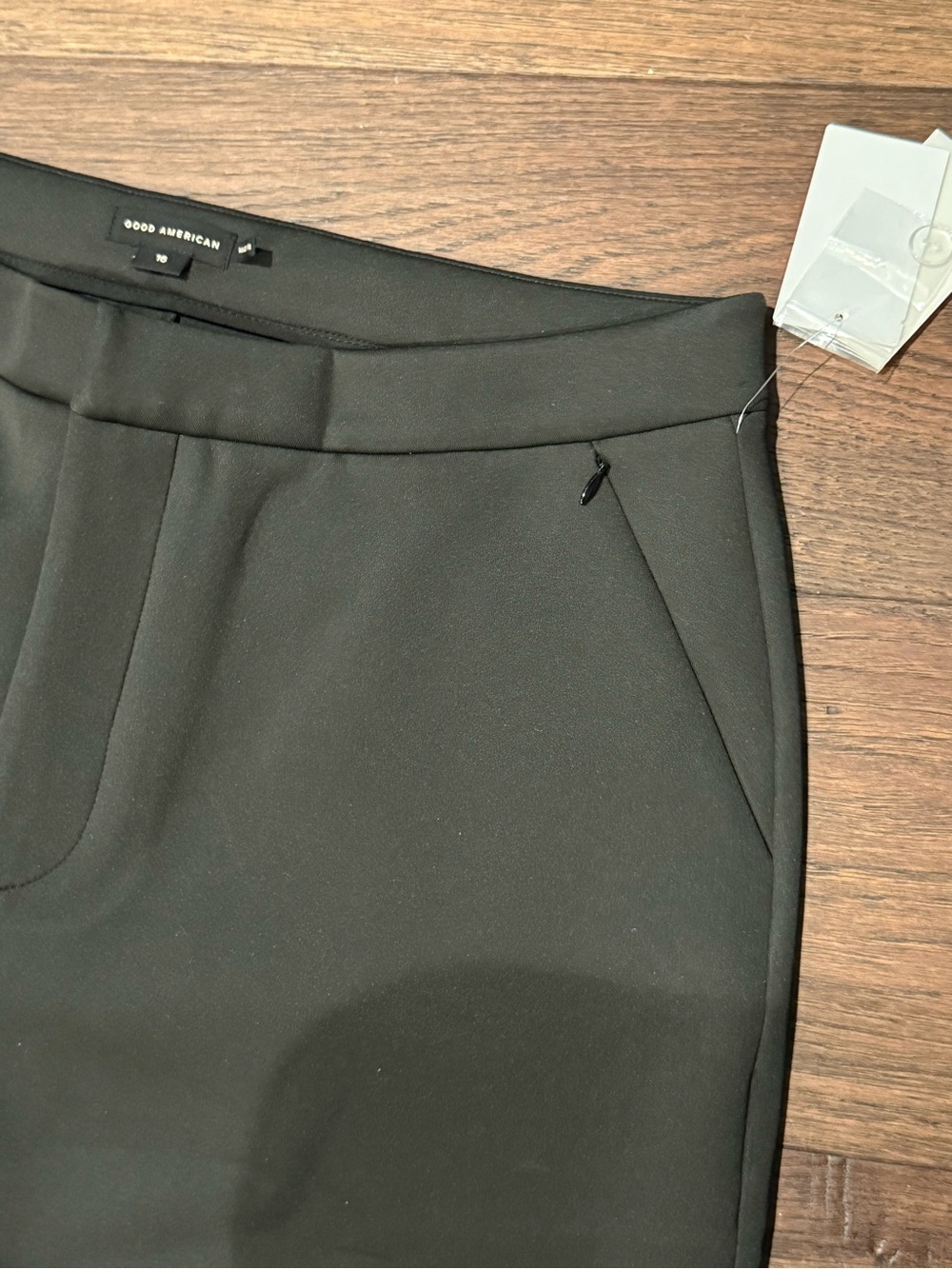 NWT Good American Scuba Wide-Leg Trouser Black 16 Plus - Picture 6 of 7